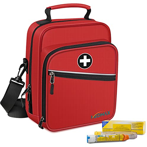 MEDMAX Sac Messager à insuline, Étui de Voyage Refroidisseur d'insuline | pour Diabétiques, Sac à Médicaments avec Bandoulière pour Stylos à Insuline, l'asthme, Auvi-Q et Fournitures Diabétiques,
