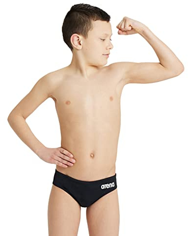 ARENA Solid Team Junior Costume Bambino, Costume da Bagno ad Asciugatura Rapida, Costume Slip Piscina in Tessuto MaxLife Eco con Massima Resistenza al Cloro e Protezione UV 50+