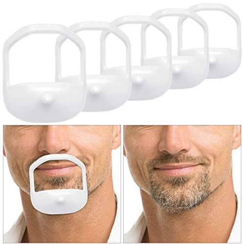 YAXIDAEVER 5 Stück Bart Shaping Werkzeug, Transparent Bart Former,Styling Schablone, für Männer für Goatee Moustache