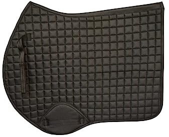 JRI Equestrian Horse Riding Soft Full Saddle Pad Cloth With Foam Filling Inside - Black *(Same Day Dispatch)*