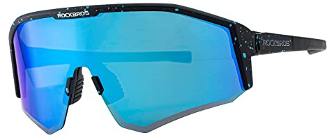 ROCKBROS Polarisierte Fahrradbrillen Damen Herren Sonnenbrille TAC-Gläser + TR90-Rahmen Verstellbarer-Bügel-Design für Radfahren Laufen Angeln