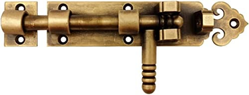Riegel Schiebetürschloss, Türriegel, Türriegel, Türriegel, Türsicherheitsschloss, chinesischer Stil, antike Türverriegelung, Schnalle, Hardware, Heimwerken, antike Messingtür, 18 cm (Größe: 25 cm) (Gr