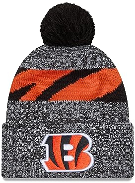 New Era Cincinnati Bengals NFL 2023 Sideline Sport Knit OTC Black Orange Beanie - One-Size