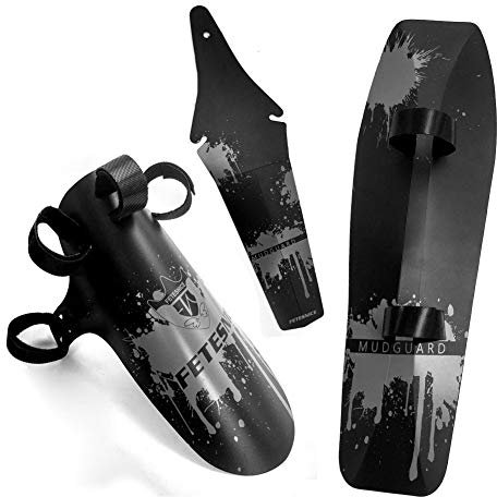 MBELLO MTB-Schutzbleche, Fahrrad-Schutzblech, Radfahren, buntes Schutzblech-Zubehör, Fahrrad-Außen-Vorder-Heck-Flügel, aufsteckbare Schnellspanner, Mountainbike-Dirtboard (Color : Grey)