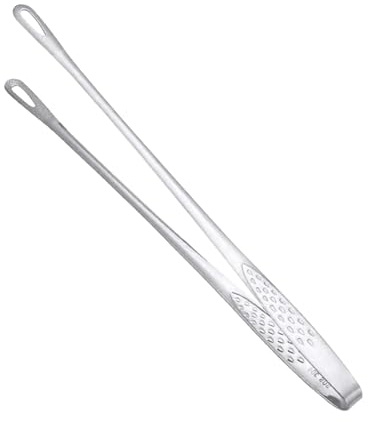 Cooking Tweezers Tongs- Stainless Steel Steak Clamp with Comfortable Grip | 24/28 Cm BBQ Serving Tong | BBQ Grill Tongs