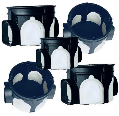 5 Stück Unterputz Gerätedose WINDDICHT SK05 Ø60x46mm flach Schalterdose luftdicht
