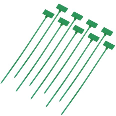 sourcing map 250pcs Marker Cable Zip Ties, 3x200mm Self-Locking Nylon Labels Zip Tie Wraps, Wire Tags Ties Straps for Indoor and Outdoor,Green