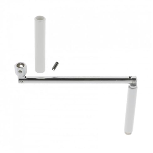 cyclingcolors Poignée de manivelle articulée pour volet roulant en acier avec contre-poignée et goupille Store Fenêtre Baie vitrée Mécanisme, Ø12mm longueur 325mm