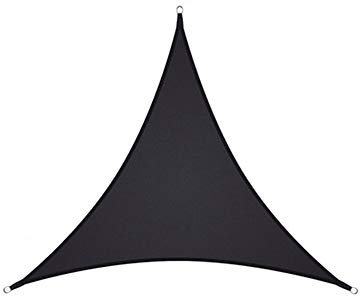AYBIOSD Tenda A Vela Triangolare, Tende Da Sole Impermeabile, Protezione Raggi 98% UV Vela Parasole Ombreggiante, Adatto Per Esterni, Terrazza, Giardino, Prato,Nero,6x6x6m