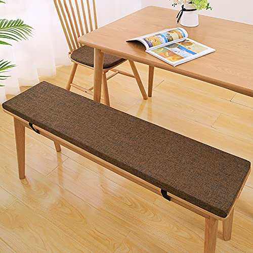 Extra dickes Schaumstoff-Gartenbank-Sitzkissen mit Befestigungsgurten, ideal für Garten, Wohnzimmer und Küche, 3 cm Dicke