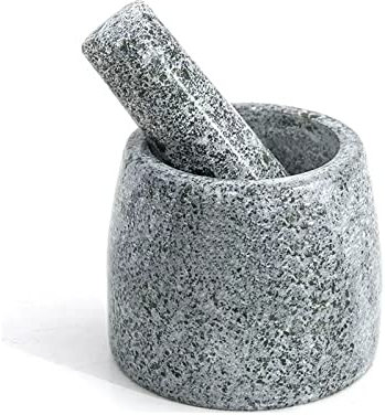 Mörser & Stößel Schönes Mörser- und Stößel-Set aus Granit, 4,9 Zoll, Mühle for Gewürze und Samen, Mahlen, Zerkleinern und Zerkleinern von Gewürzen, Nüssen, for Guacamole, Knoblauchsauce Mörser mit Stö