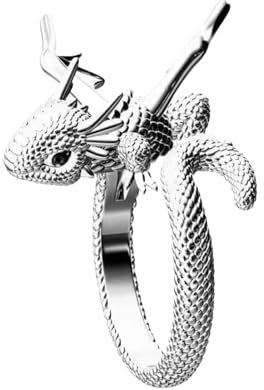 Drachen Häkelring - 10g Häkelringe für Spannung einstellbar | Drachen Häkelring Fingergarn Führung Stricken Spannringe | Strickdrache Spannring für Häkelzubehör