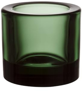 Iittala Kivi Windlicht 60 mm in der Farbe Pine Green Glas Teelichthalter skandinavisches Design zeitlos dekorativ, 1075441
