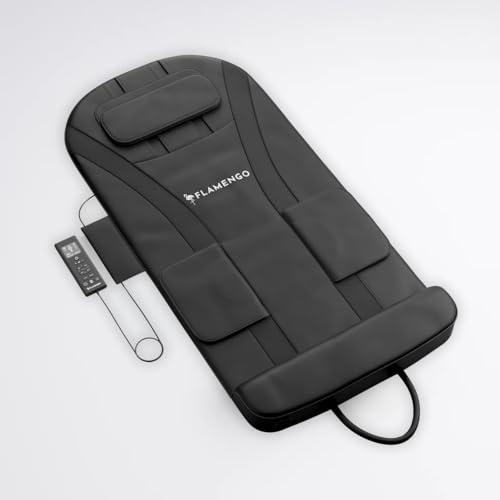 Flamengo® InfraStretch Massagematte - Rückenmassage und Nackenmassagegerät - Infrarot - Massagekissen - Kompressionsmassage - Elektrische Wärmefunktion - Vibration - Air stretch