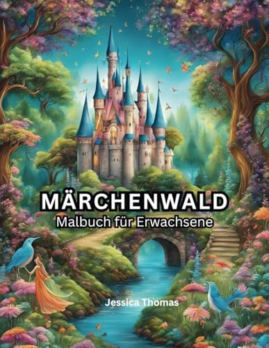 Märchenwald - Malbuch für Erwachsene: Fantasy Ausmalbuch mit Feen, Drachen und Magischen Orten