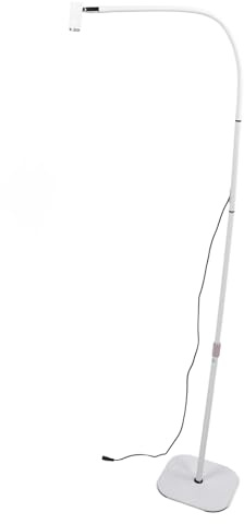 Qukaim Lampada da terra a collo di cigno per unghie, 6 W, dimmerabile UV, zoomabile, con messa a fuoco a LED, lampada regolabile per estensioni delle ciglia, luce indurente, fascio regolabile, asciuga