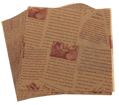 GRIRIW 200pièces Papier Sulfurisé Pour Papier Antiadhésif à Huile Haute Température Pour Sandwiches Gâteaux Pâtisseries