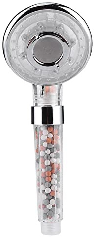 LED-Handbrause mit Negativen Ionen, Wassersparend, Unter Druck Stehende Handbrause, Badezimmerzubehör, Duschkopf mit 3 Farben, Wechselndem Temperaturfilter, Weichem Wasserdruck,