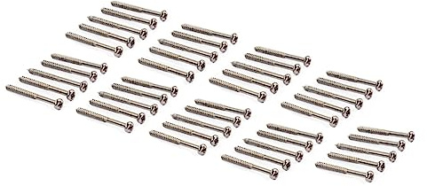 Tonabnehmerschrauben 50 Stück 2, 5mm für E-bass Pb Jb Silber | Stahl, Robuste Befestigung, Einfache Montage, Ersatzteil für Tonabnehmer und Zubehör