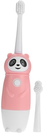 Gatuida Elektrische Kinderzahnbürste Satz Weichborstig Pink Cartoon Design Schonend Für Zahnfleisch Von Babys Kleinkindern 3-12 Ohne Batterie