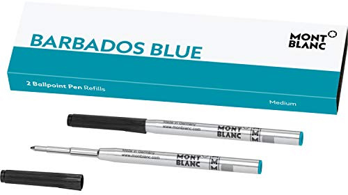 MONTBLANC Barbados Blue 116219 Kugelschreiber Ersatzminen M – 2 x Kugelschreibermine blau – Ballpen Refill