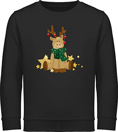 Shirtracer - Sweatshirt Kinder Pullover für Jungen Mädchen - Weihnachten Geschenke Christmas - süßer Elch