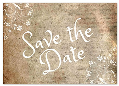 Einladungskarten Manufaktur Hamburg 10 x Save the Date Karten mit Umschlag/Vintage mit Text/Hochzeit/Liebe/Heirat/Einladung/Verkündung