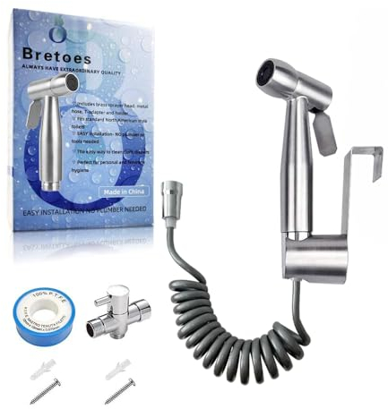 Bretoes-Espray para inodoro de acero inoxidable para bidé y bidé – pulverizador para higiene personal y espray WC