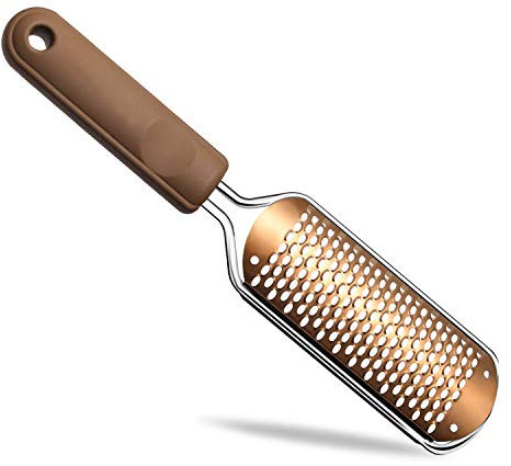 1 lima per pedicure in acciaio inox per calli, grande raspa per piedi umidi e asciutti