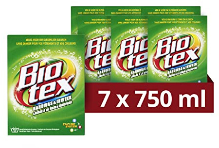 Biotex Waschpulver Handwäsche & Einzucht für hartnäckige Flecken - 7 x 750g - Vorteilspackung