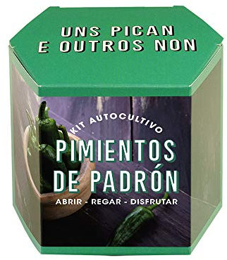 Kit Autocultivo Pimientos de Padrón | Cultiva en Casa | Ideal para Balcones y Cocinas | Regalo Original para Amantes del Picante y la Jardinería | Resetea
