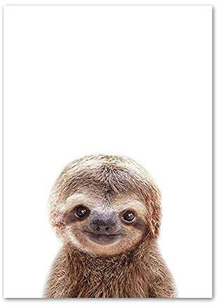 LCSLDW Leinwanddruck，Nordische Plakate Und Drucke Tiere Wandkunst Leinwand Malerei Wandbilder Baby Kinderzimmer Dekor, Für Schlafzimmer Wohnzimmer Wohnheim Wohnkultur, 15X20Cm Ohne Rahmen