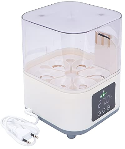 Digital Ei-Inkubator Brutmaschine Vollautomatisch 6 Eier Intelligent Brutautomat Motorbrüter Automatischer Brutapparat für Geflügel Huhn Ente Gans Vogelei Wachtelei