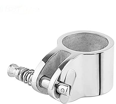 Stainless Steel 316 Jaw Slide Clamp with Quick Release Pin 1 Inch 25mm Bimini Top Hinged Slide Fitting Hardware Marine Boat