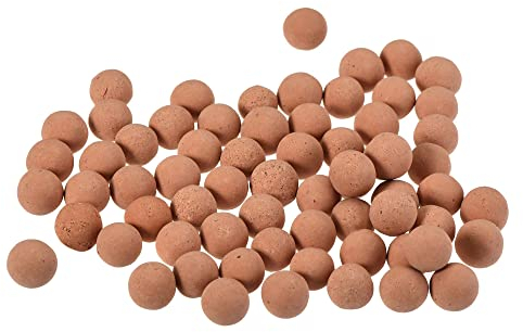 sourcing map Clay Pebbles 5-6mm 0.22 lbs Pink Gardening Potted Balls for Hydroponic Growing, Vases Supplies, Bonsai Decor