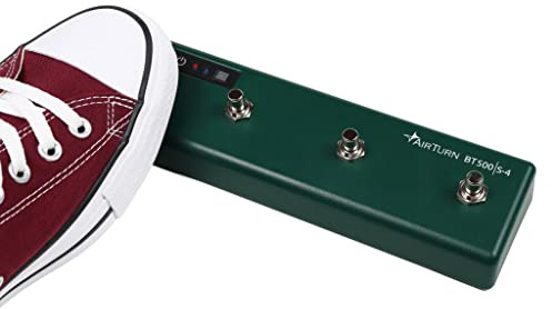Air Turn Controlador Bluetooth BT500S con 4 interruptores de pie, verde