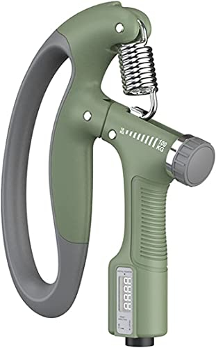 MOTHAF Handtrainer, Griffkrafttrainer mit einstellbarer Griffkraftverstärkung 10-100kg, Griffkraftverstärkung Handgelenk, Fingertrainingsgerät aus Federstahl, schwarz