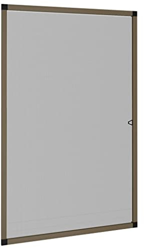 vidaXL Mosquitera para Ventanas marrón 80x120 cm
