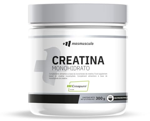 MM Supplements - Creatina Monohidrato Creapure® - en Polvo - Sin Azúcar - 300 g - Bote 3 Meses - Recuperador Muscular - Aumenta Masa Muscular - Sabor Neutro