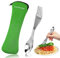 Spork Couvert Camping, Réutilisable Spork en Acier Inoxydable Portable Fourchette Cuillere 2 en 1 Outdoor Pique Nique sac de Couverts pour Voyage