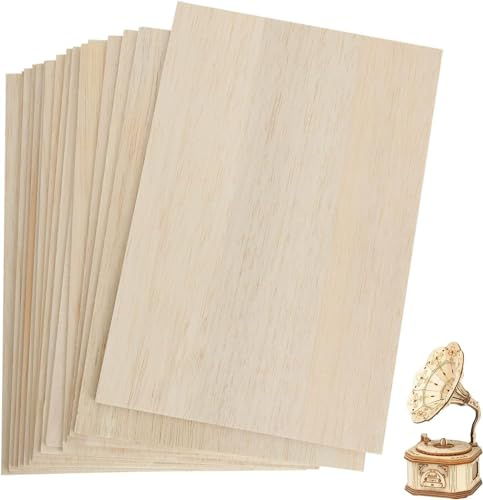 FWEEK 10 Stück A3 Sperrholzplatte 3mm, 420x300mm A3 Sperrholz-Platten, Bastelholz Platten Lindenholz Blatt Unfertige Sperrholzplatte für DIY Holzarbeiten, Laserbearbeitung, Modellbau, Gemälde