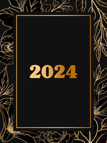 2024: buchkalender kalender 2024 1 tag 1 seite groß , Jahresplaner 12 monate von Januar bis Dezember I kalenderbuch 2024