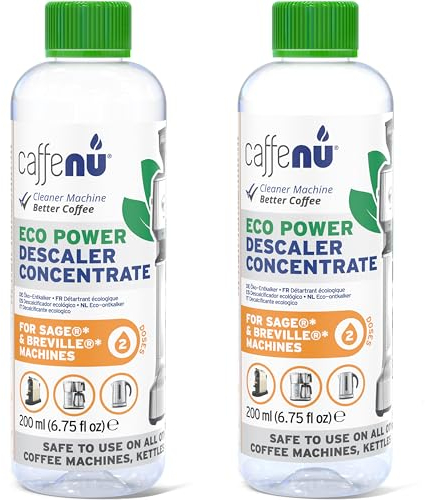 Sage Compatible Descaling Solution. 400ml Descaler Compatible with All Sage and Breville Coffee Machines. Removes Limescale and Provides Hotter Coffee. 4 Uses.