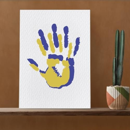 CHERRY CHEERS DIY-Handabdruck-Set für Paare auf Leinwand, personalisiertes, handgemachtes Geschenk für besondere Momente für Verliebte, Andenken zum Jahrestag, Valentinstag, ungiftige Farben (weiß)