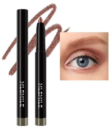 Perlglanz Lidschatten Stift - Wasserfest Satte Farbe & Langanhaltender Eyeshadow Stick, Shimmer Shade, Weiche Textur, Leicht zu Verblenden, Lidschattenstift für Alltag & Party Make-Up (#03)