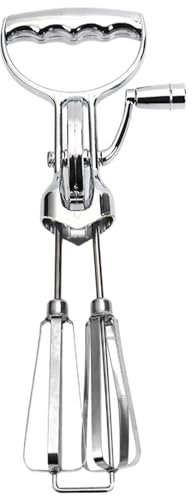 Manual Hand Mixer Egg Beaters Hand Crank Egg Beaters Hand Crank, 12 Inch Manual Hand Mixer, Rotary Egg Mixer with Double Head, Labor-Saving Stainless Steel Hand Beater for Home Kitchen