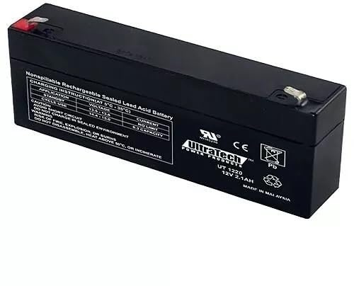 UltraTech 12V, 2.0Ah DC Intruder Alarm, Fire Alarm, Burglar alarm Rechargeable Battery, SLA, UT-1220