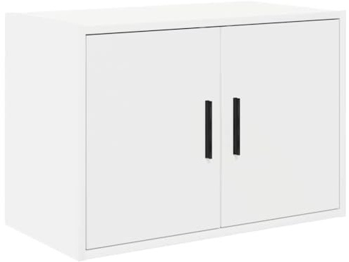 vidaXL Garage Wall Cabinet White Engineered Wood, cabinet, garage wall cupboard, wall mounted tool cabinet, garage storage cabinet