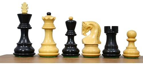 Juego de piezas de ajedrez ruso de Zagreb de 7,62 cm, juego de ajedrez único de lujo en madera ebonizada, el mejor regalo para ella o él, ajedrez Moscú