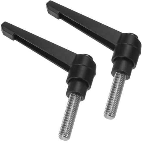 TA-VIGOR Lot de 2 poignées à levier de serrage réglables, M8 x 30 mm, bouton poussoir à cliquet à dégagement rapide, en acier inoxydable 304, boulons à goujon filetés mâles pour machines et